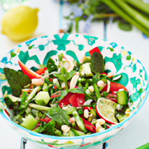 Spring Vegetable Salad With Mint Pesto